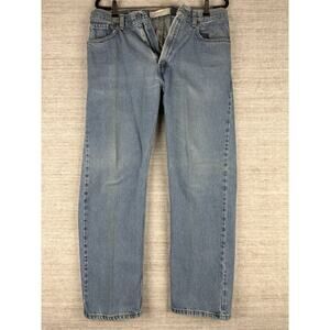 Levis 505 Mens 34x30 Blue Jeans Regular Fit Straight Leg Vintage Y2K R Tag